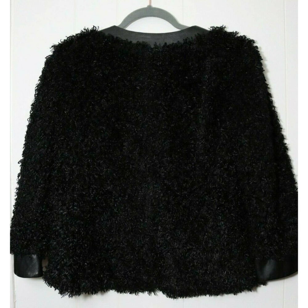 Ruby Rd. Fuzzy Black Jacket Sweater With Silver B… - image 6